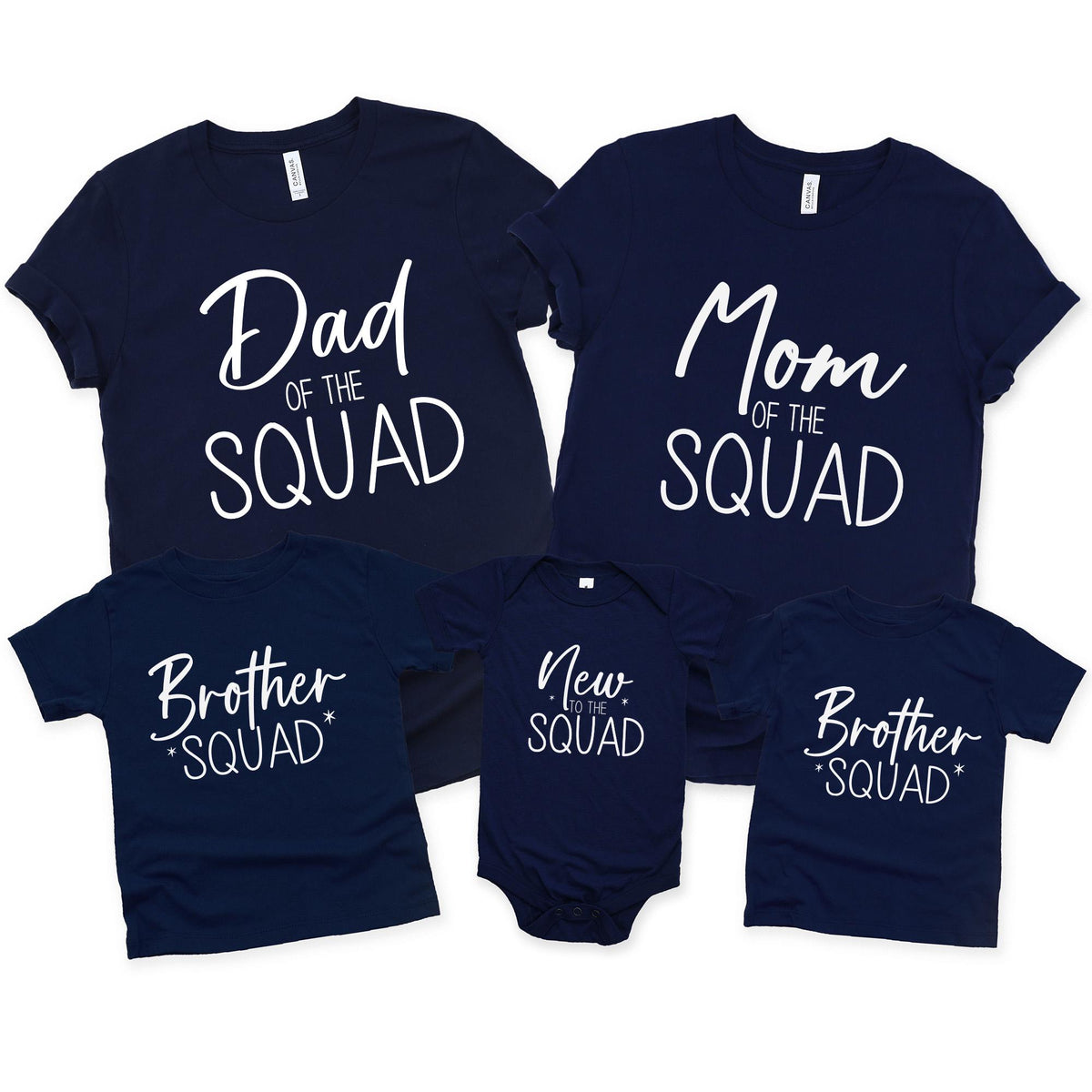 Brother Squad Shirt | Sibling Squad Tee | Matching Family Shirts Brother, Sister, Mom & Dad New to the Squad Newborn Baby Coming Home Outfit