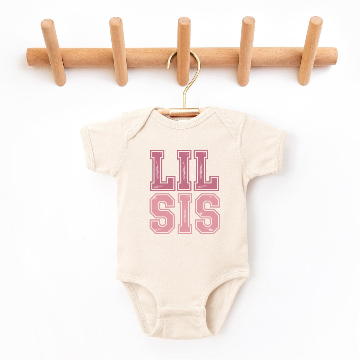 Big Sister Little Sister Shirt | Retro Distressed Pink | Sibling Announcement Tee| Big Bro Lil Bro Family Baby Toddler Youth Sizes