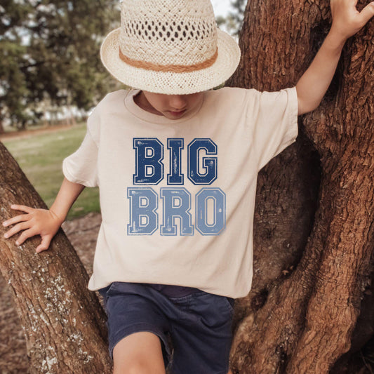 Big Brother Little Brother Shirt | Retro Distressed Blue | Sibling Announcement Tee| Big Sis Lil Sis Baby Toddler Youth Sizes