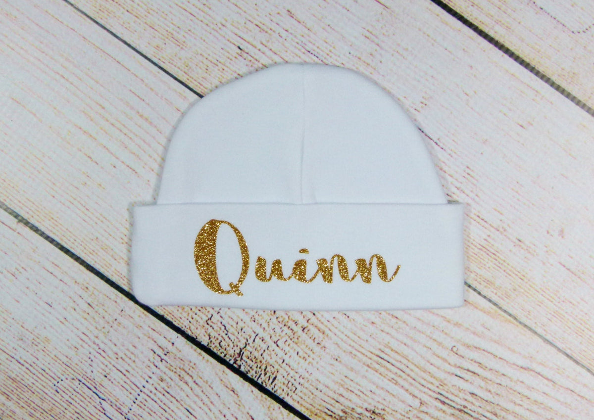 Personalized Baby Beanie Hat: Custom Name & Font