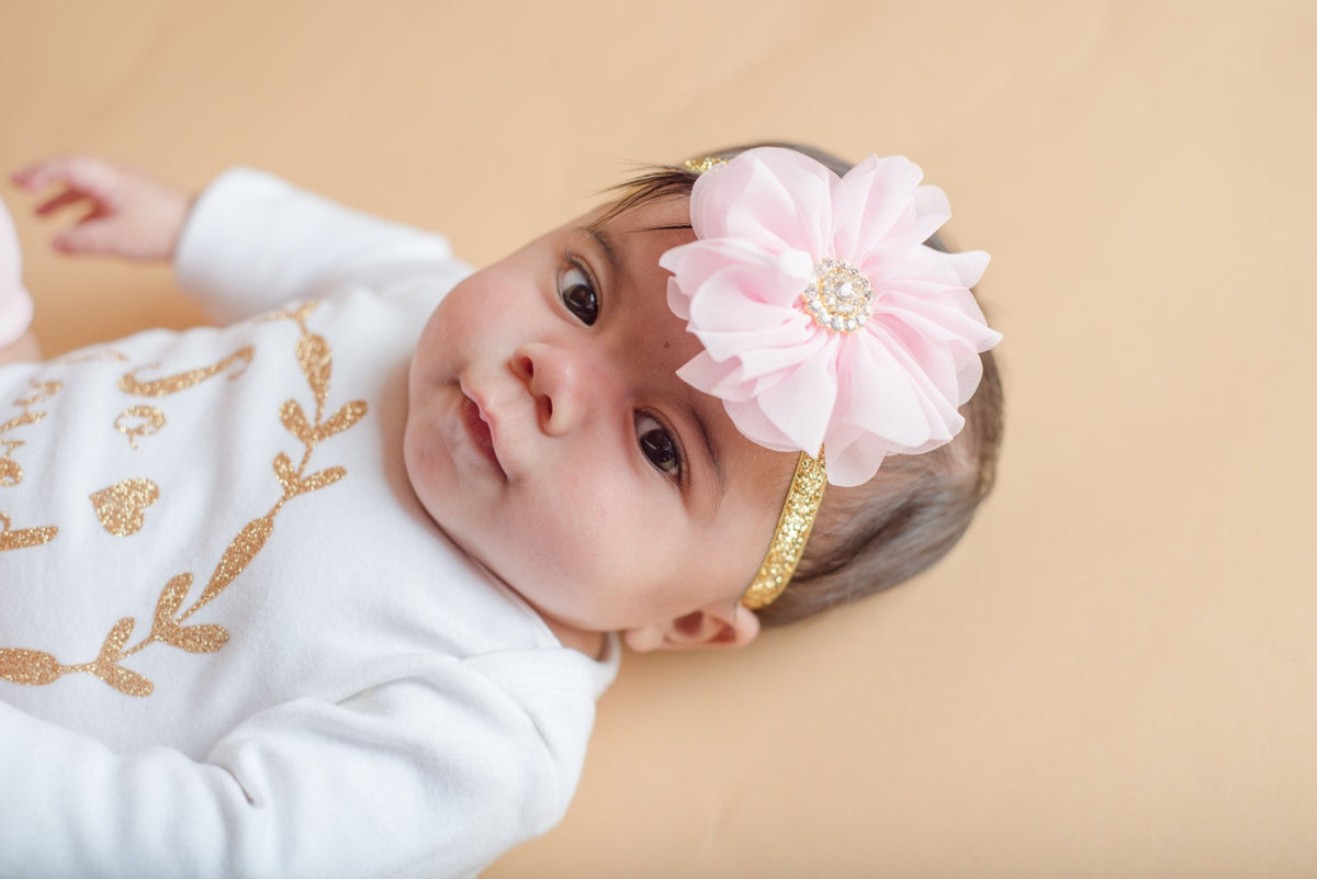 Personalized Baby Girl Outfit: Glitter Monogram Bodysuit, Newborn Clothes